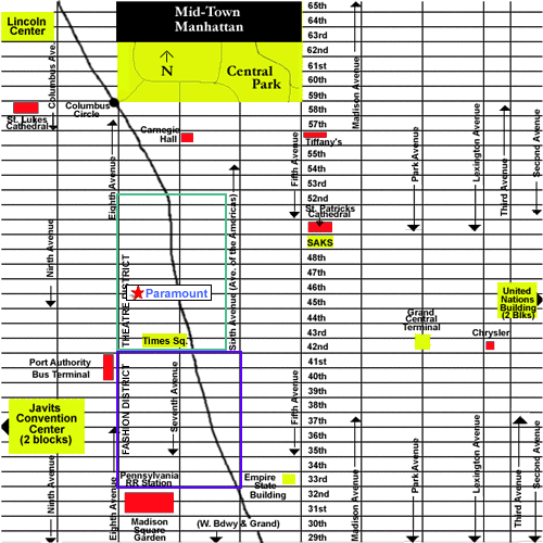 times square new york map. Times Square Carnegie Hall